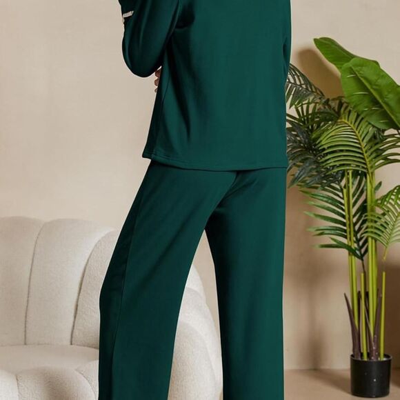NWT Green Loungewear pajama set size XL - Picture 2 of 8